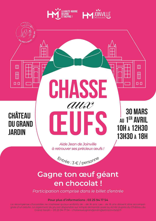 Chasse aux oeufs au château du Grand Jardin