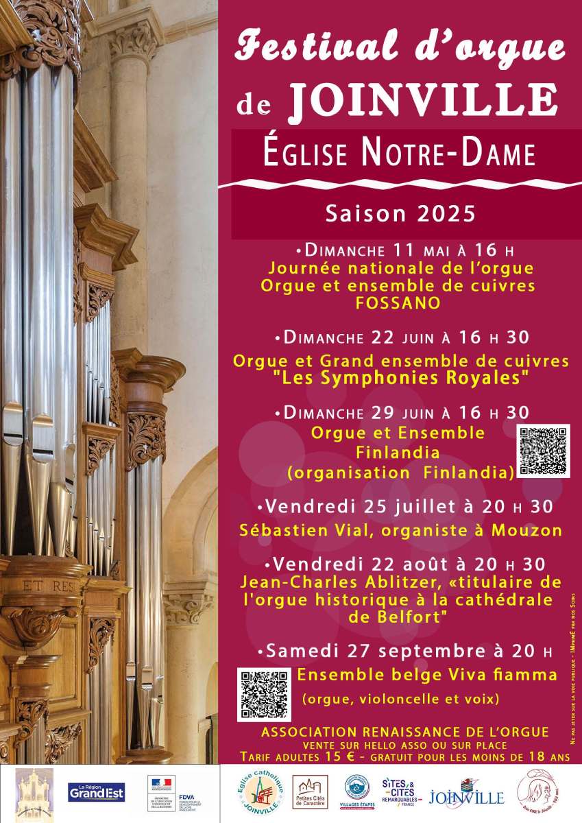 FESTIVAL D'ORGUE A L'EGLISE DE JOINVILLE