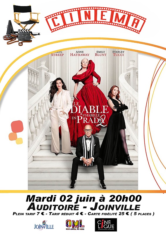 Cinéma à l'auditoire - Le diable s'habille en prada 2 — visuel événement