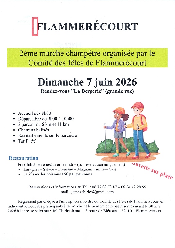 2eme Marche Champêtre organisée par le comité des fêtes de Flammerécourt — visuel événement