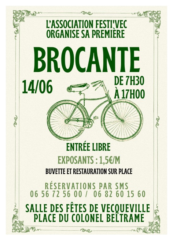 Brocante de l'association FESTI'VEC de Vecqueville