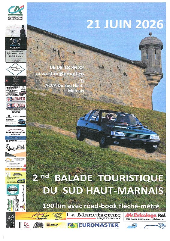 2nd Balade Touristique du Sud Haut-Marnais — visuel événement