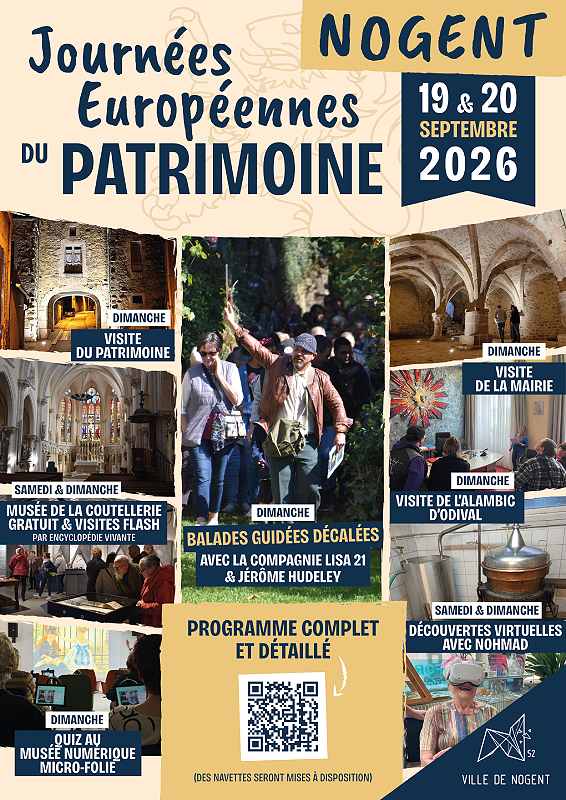 Événement : Journées Européennes du Patrimoine à Nogent 2026