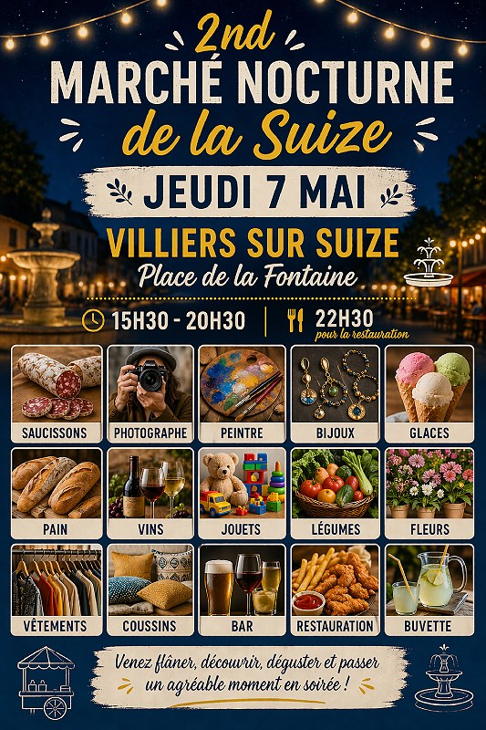 2nd marché nocturne de la Suize — visuel événement