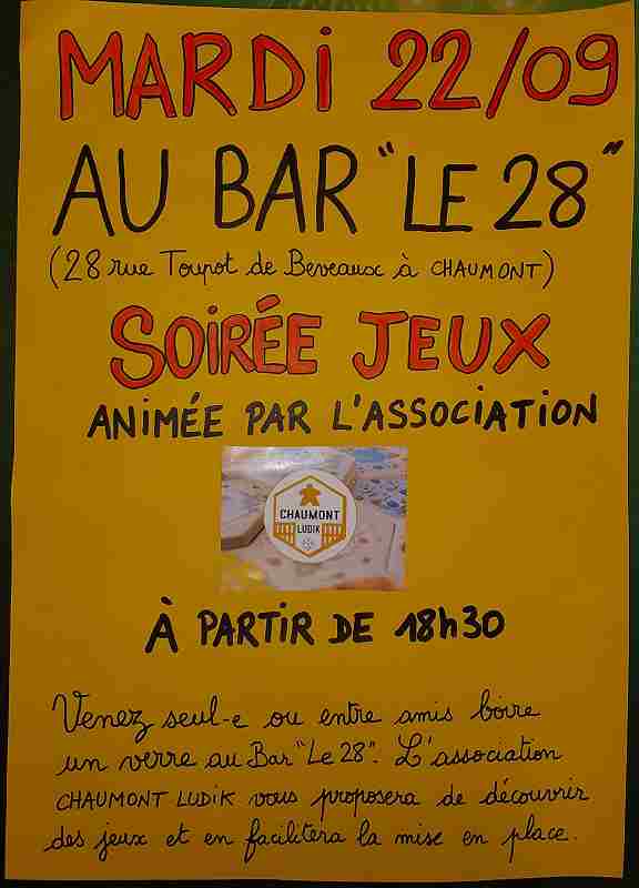 Soirée jeu de société