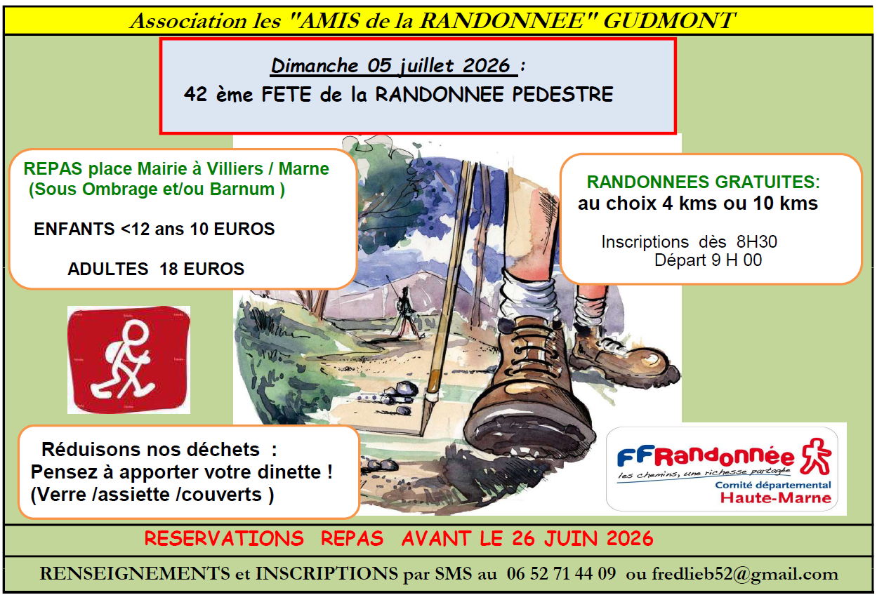 42ème Fête de la Randonnée de Gudmont