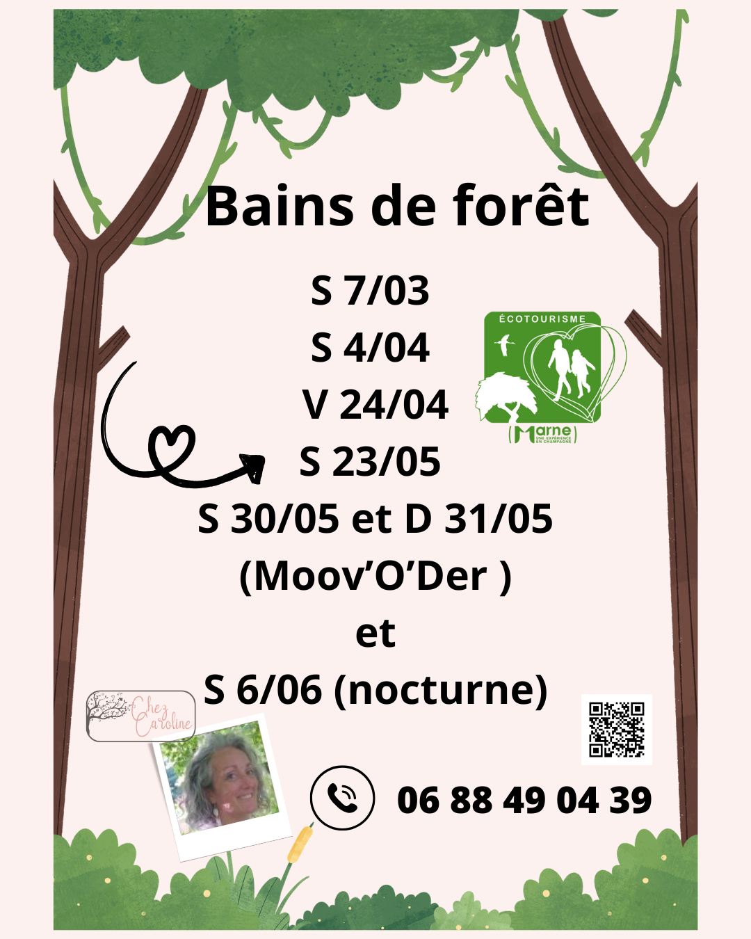 Bain de forêt nocturne avec Chez Caroline Sophro