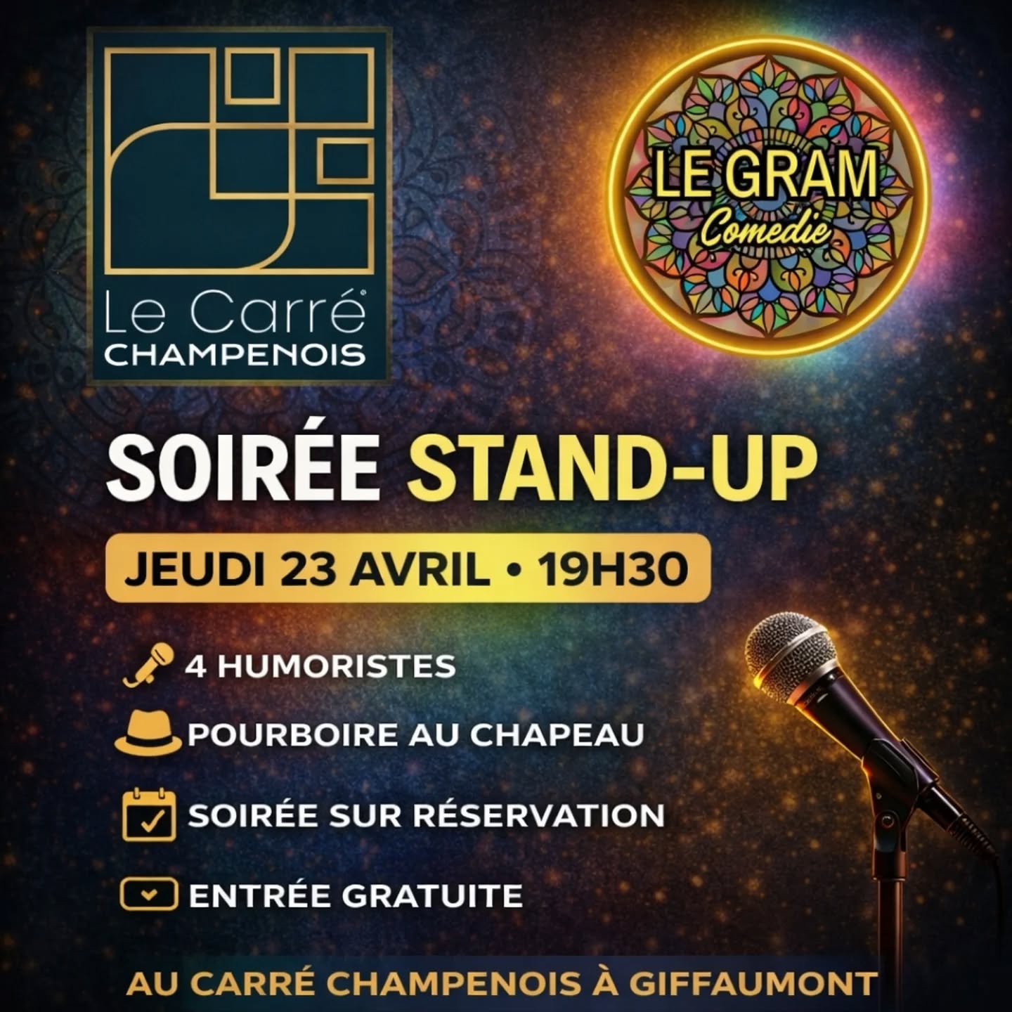 Soirée Stand-up au Carré Champenois