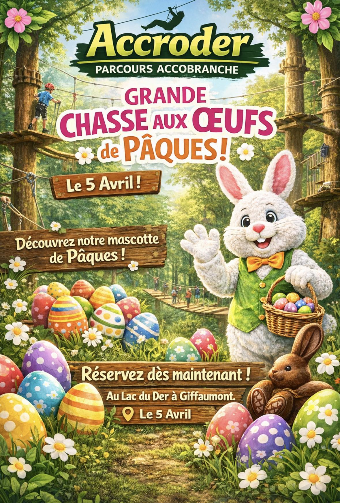 Grande chasse aux oeufs de Pâques à l'Accroder