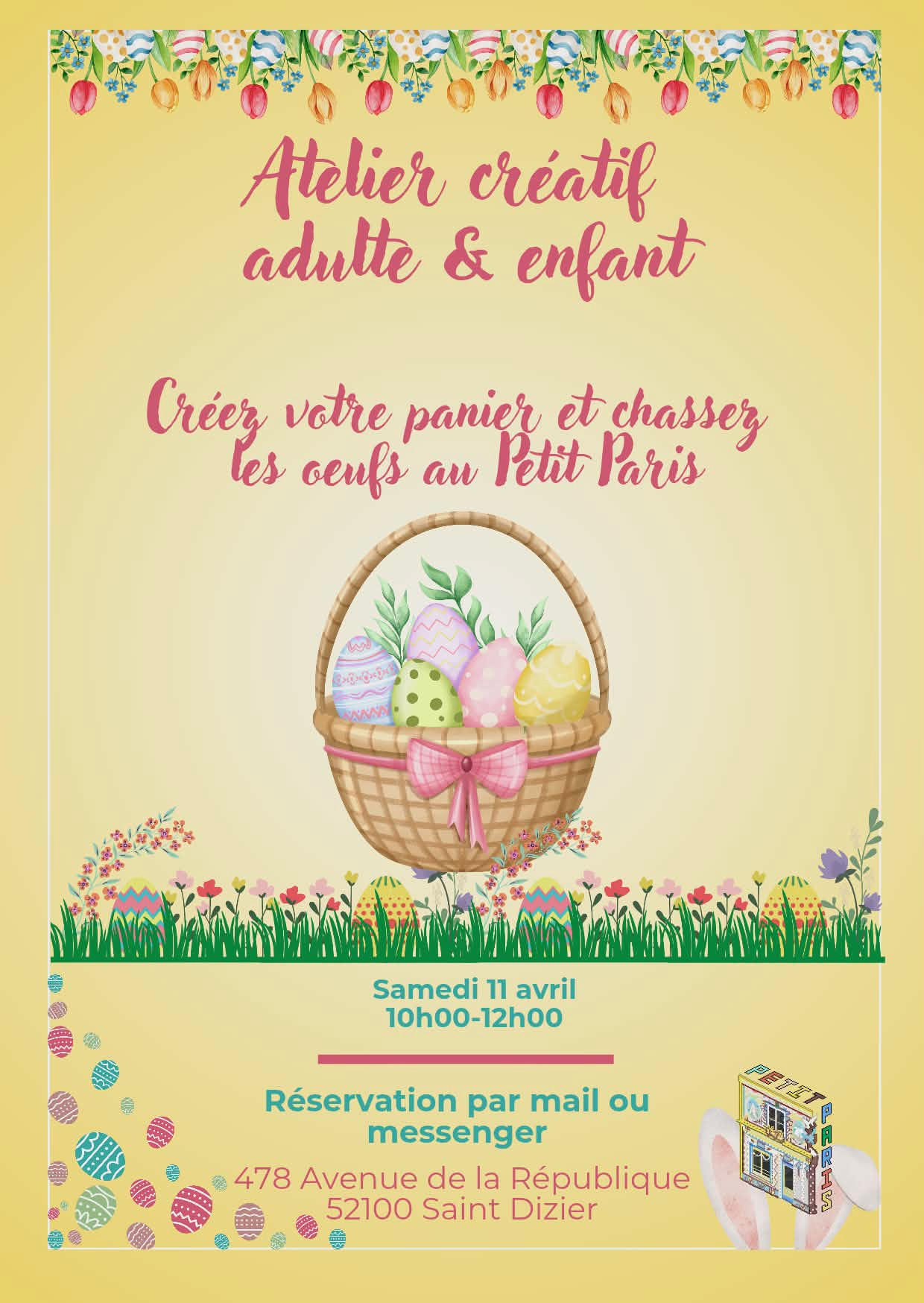 Atelier : créez votre panier et chassez les oeufs