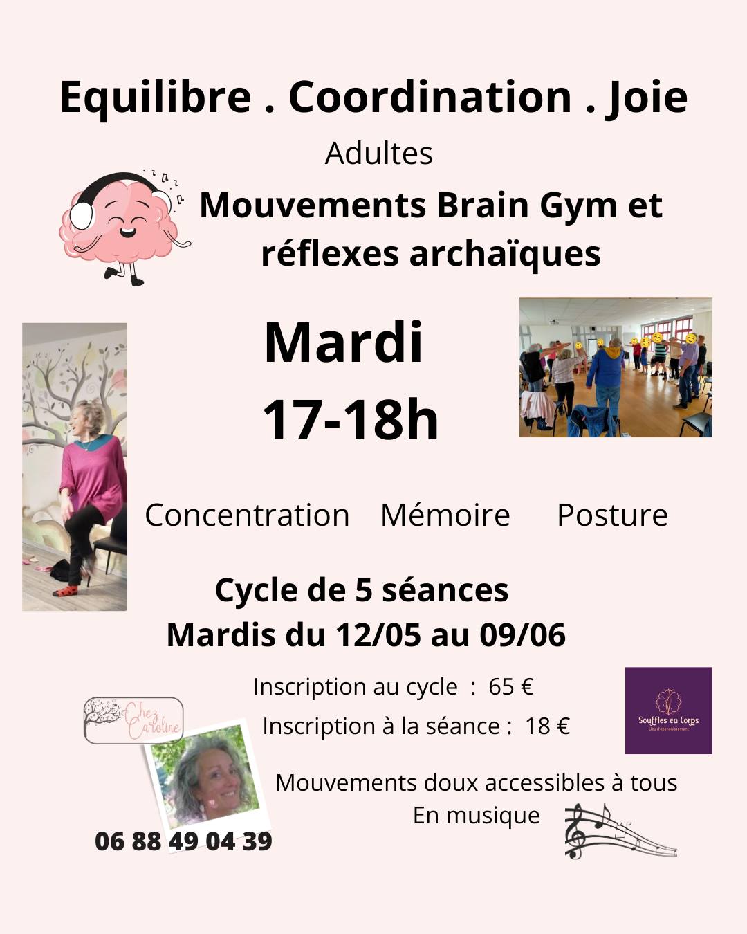 Séance de mouvements Brain Gym et réflexes archaïques