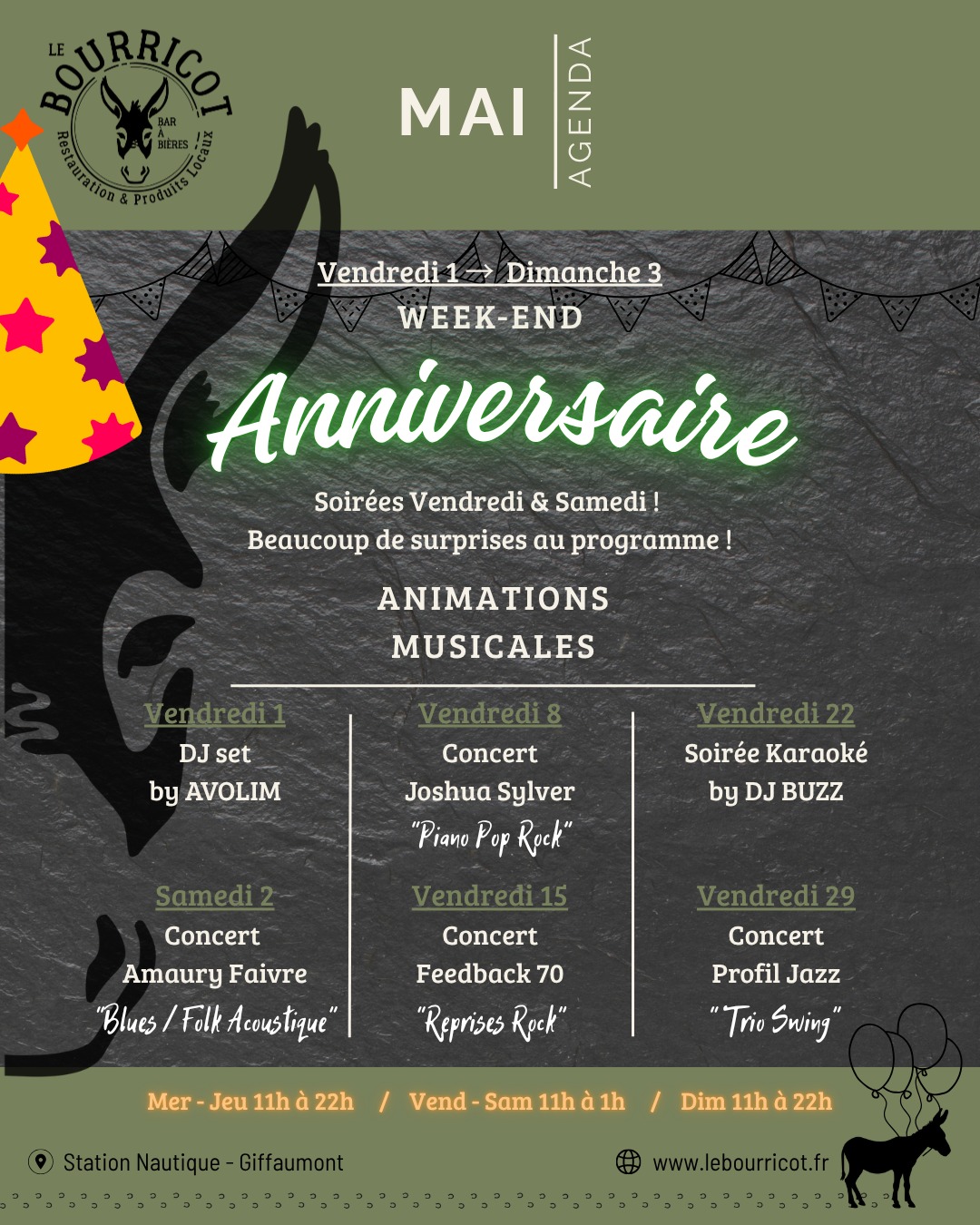 Le Bourricot weekend anniversaire