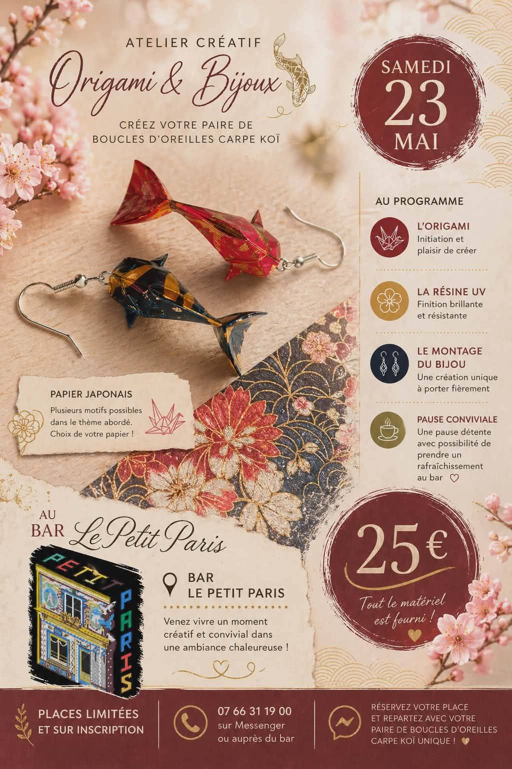 Atelier créatif Origami et bijoux