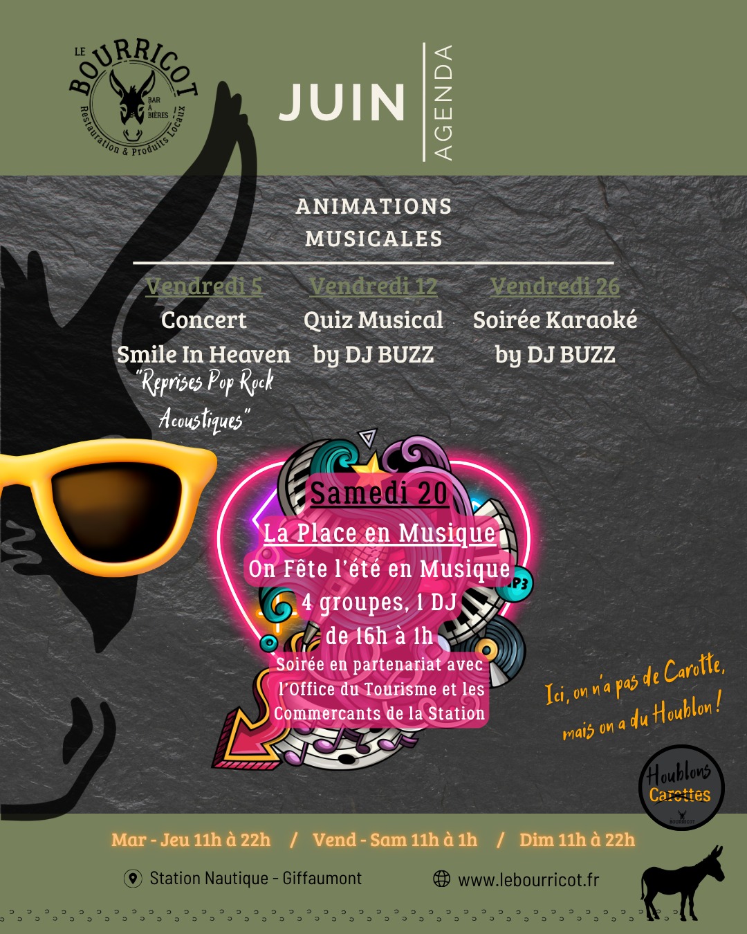 Quiz musical au Bourricot