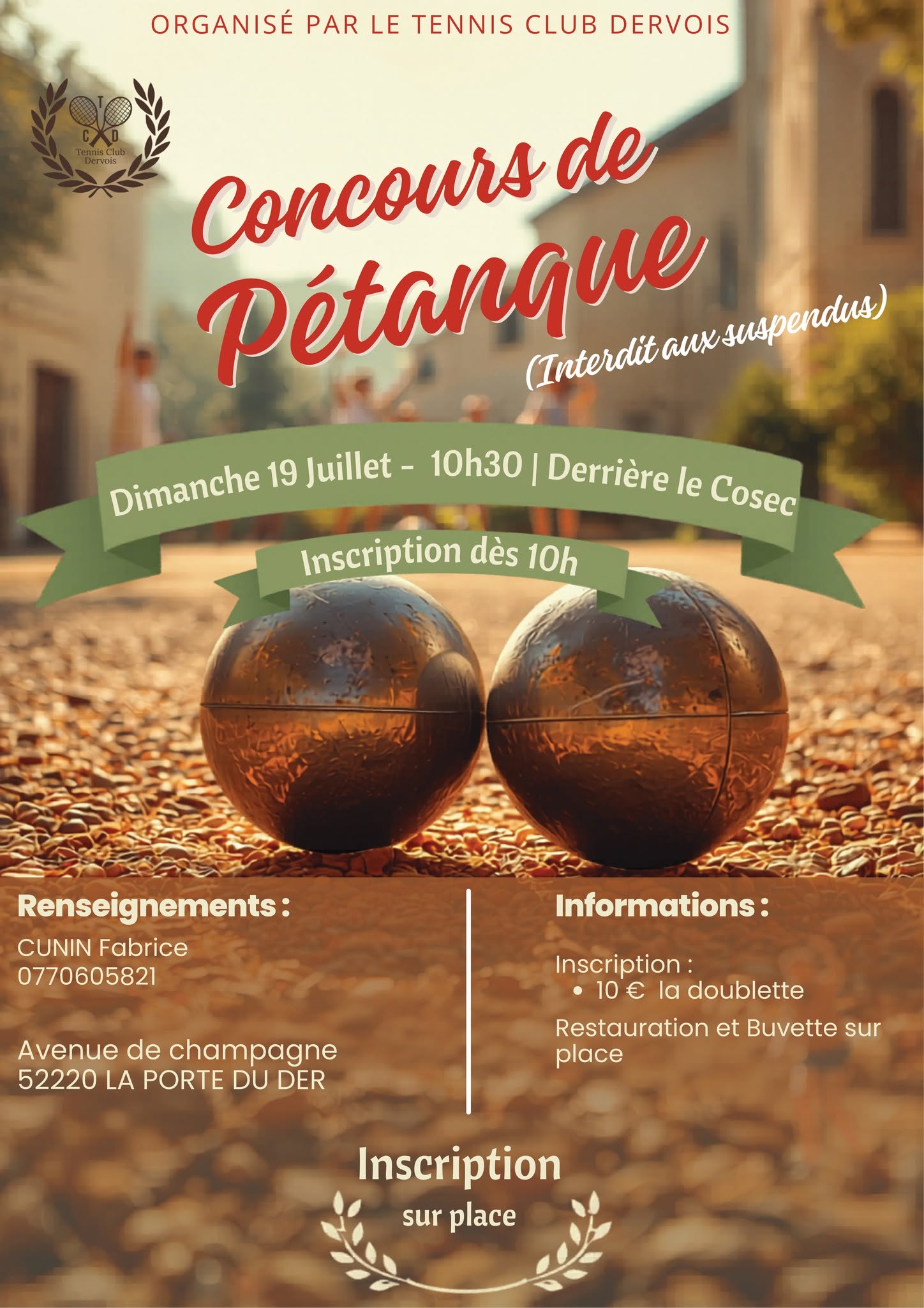 Concours de pétanque
