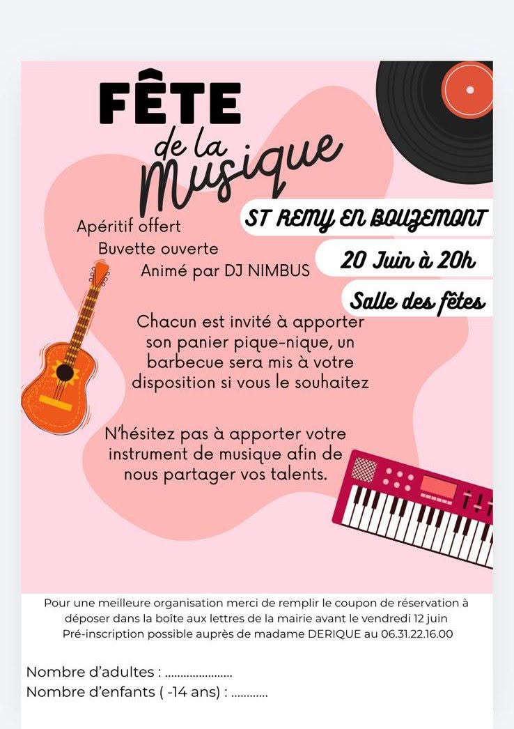 Fête de la musique à Saint-Rémy-en-Bouzemont