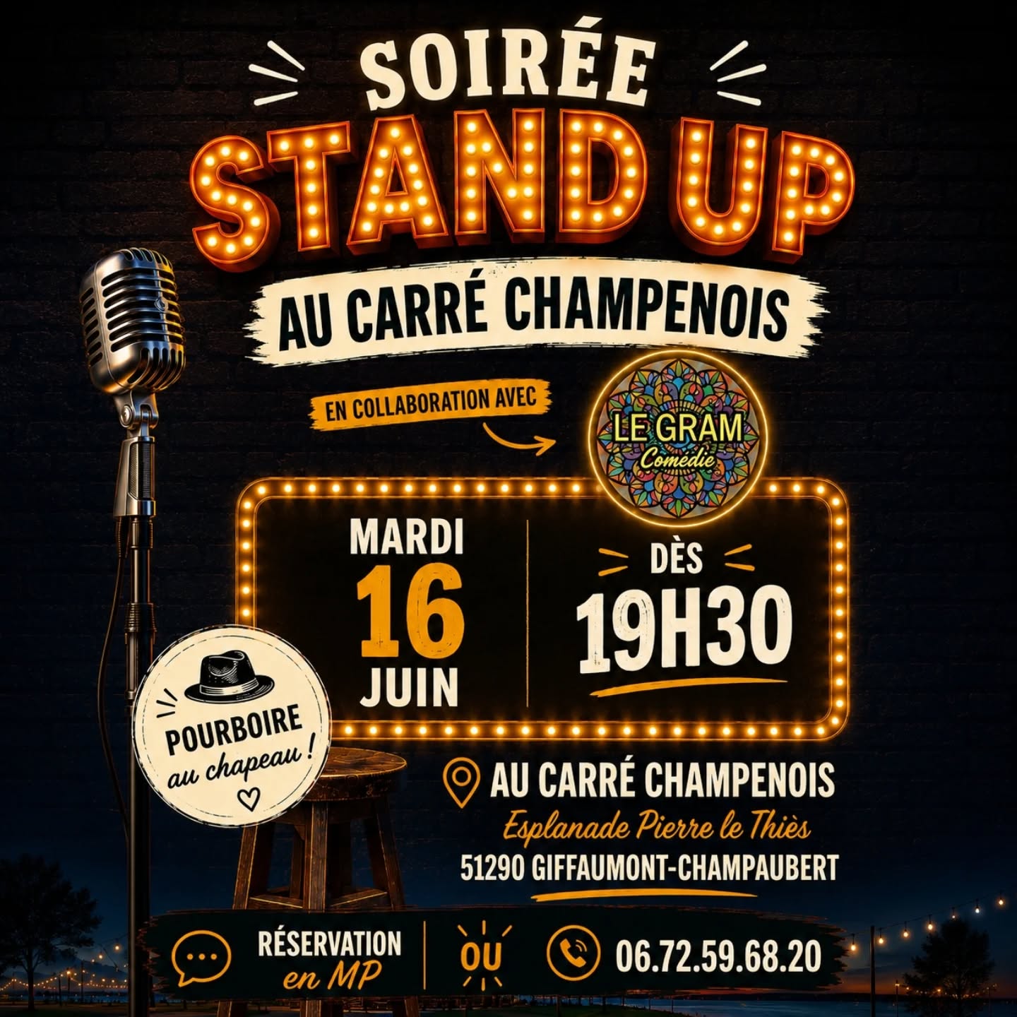 Soirée Stand-up au Carré Champenois