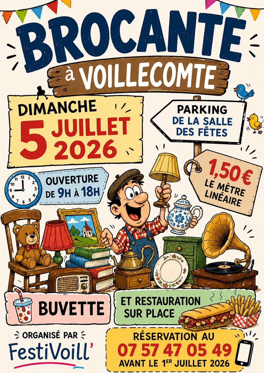 Brocante organisé par FestiVoill'