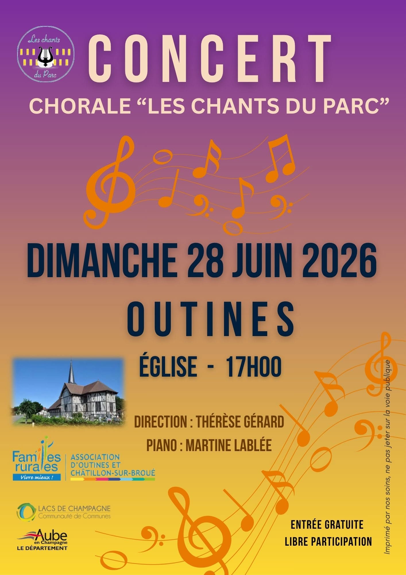 Concert à l'église d'Outines