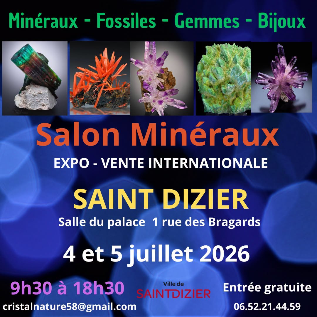 Salon minéraux expo - vente international 4 et 5 juillet 2026