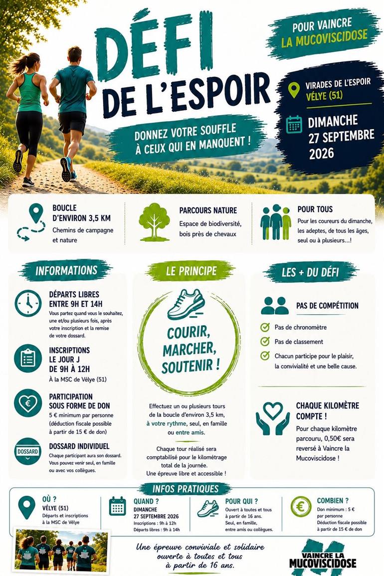 Virade de l'espoir Vélye 2026