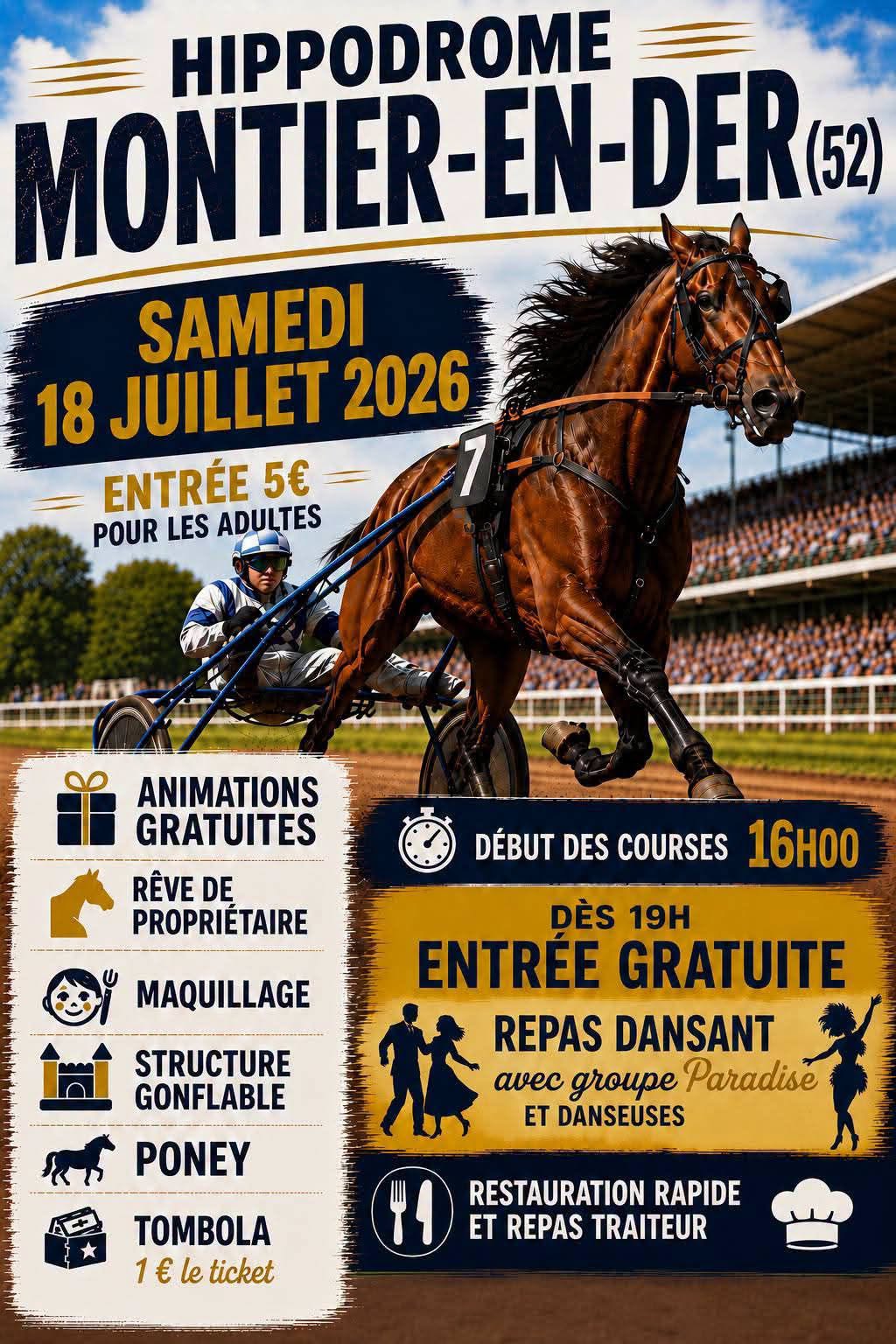 Courses hippiques en semi-nocturne et Fête de l'hippodrome