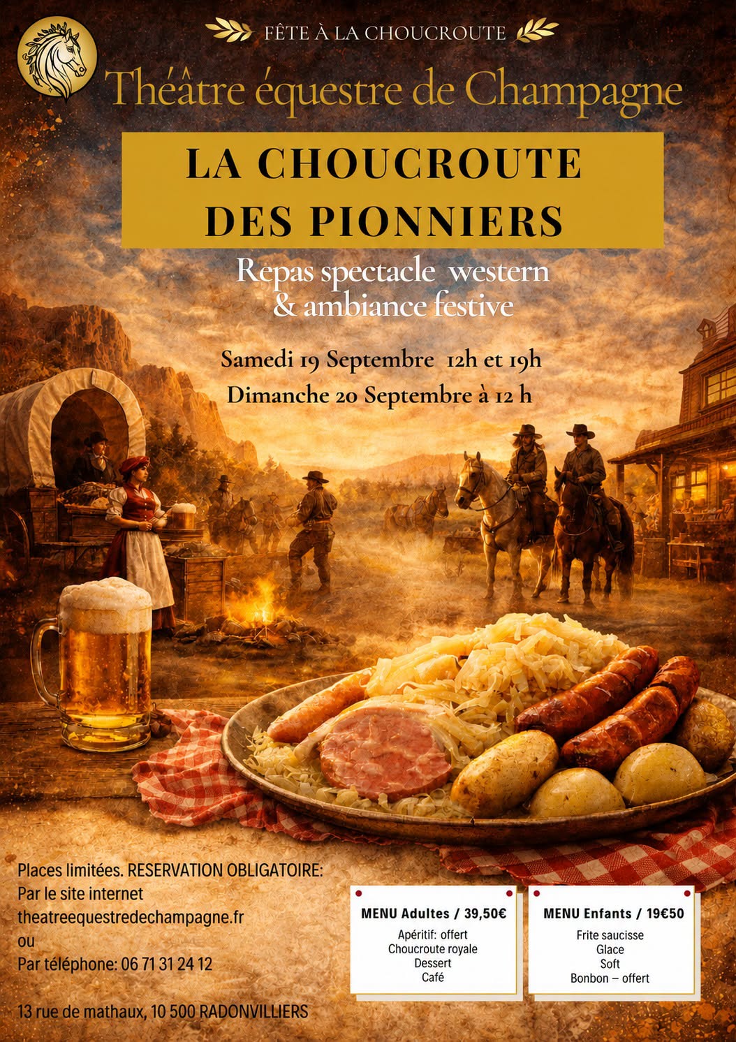 Repas spectacle Western