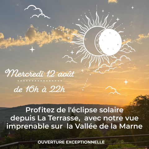 Ouverture exceptionnelle éclipse solaire - La Terrasse