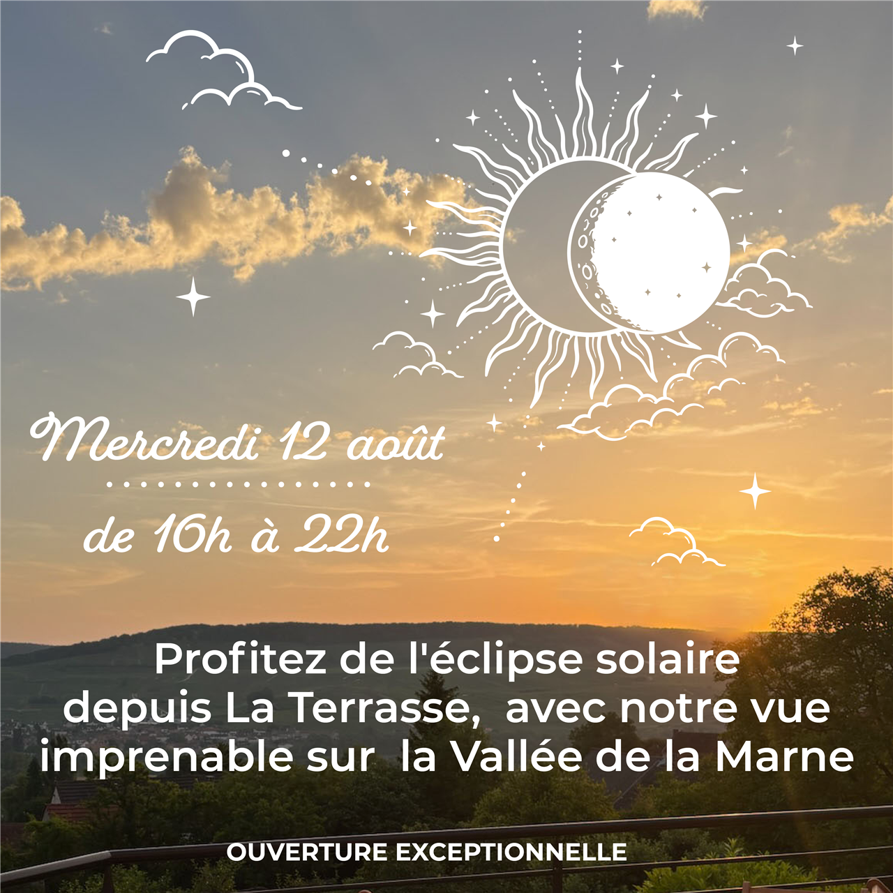 Ouverture exceptionnelle éclipse solaire - La Terrasse