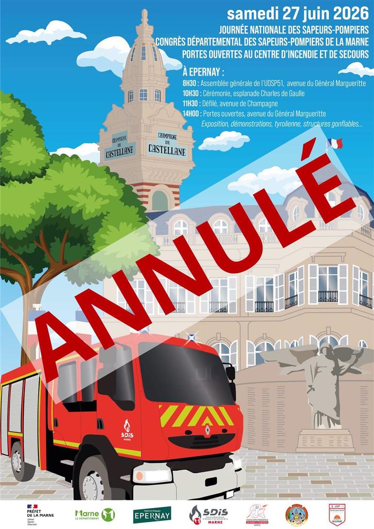 ANNULATION Journée nationale des Sapeurs-Pompiers