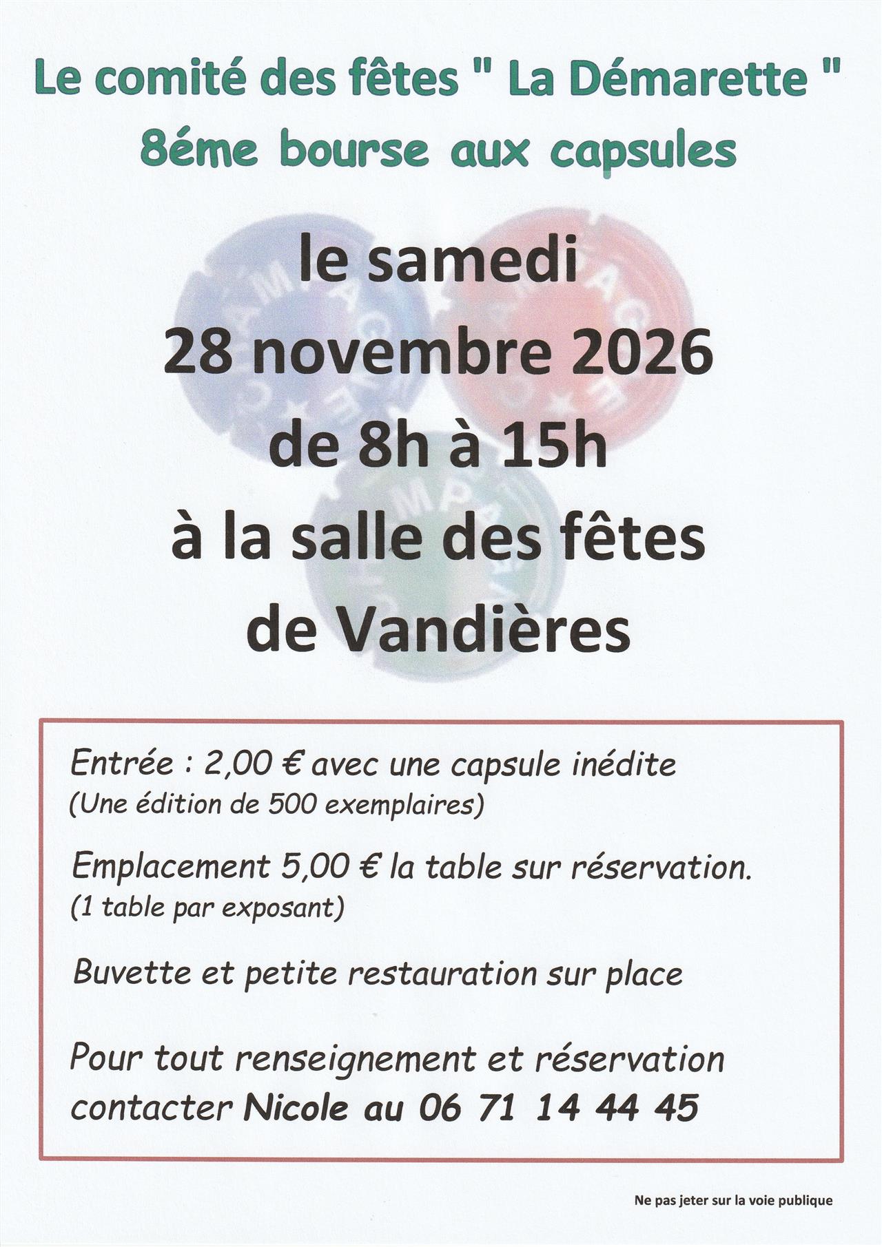 Bourse aux capsules - Vandières