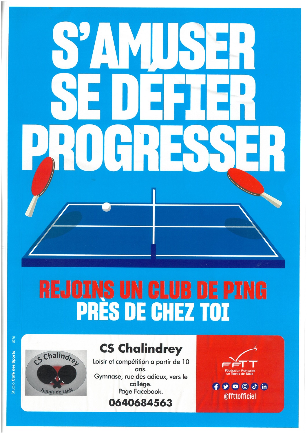 CHEMINOTS SPORTIFS (CS CHALINDREY) TENNIS DE TABLE
