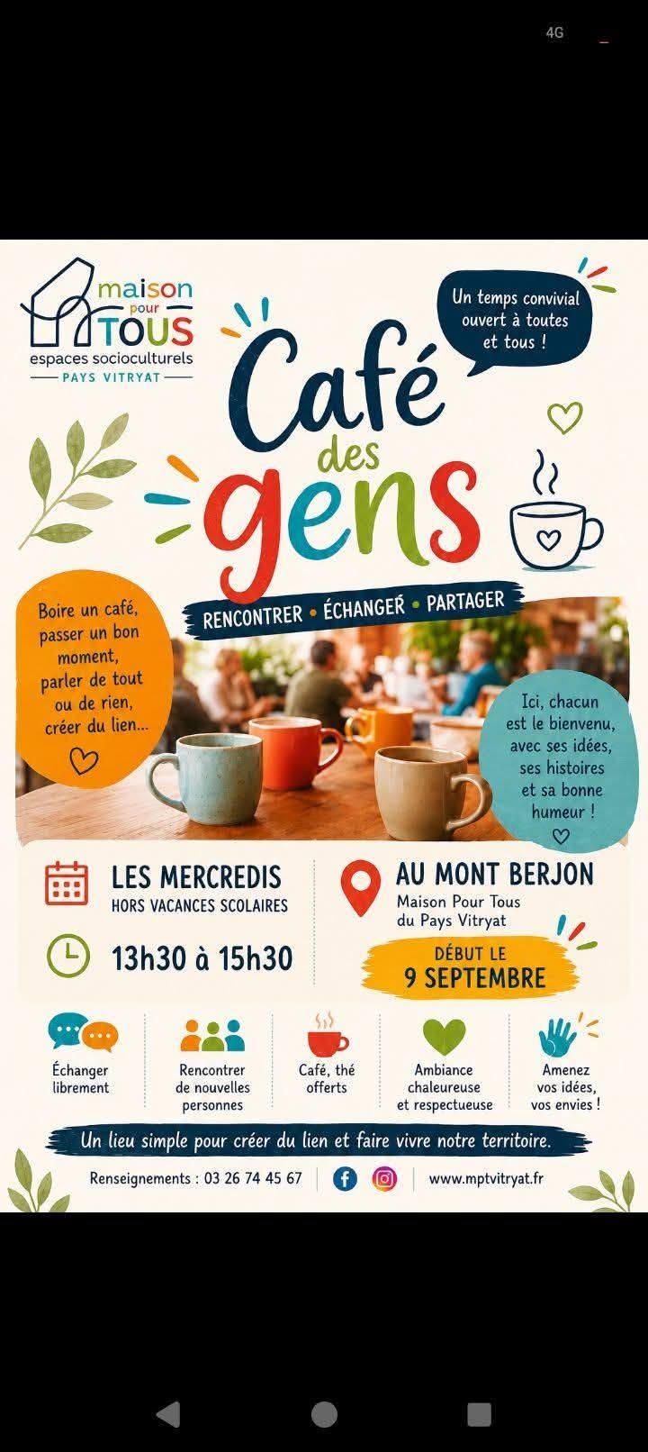 Café des gens : rencontrer, échanger, partager