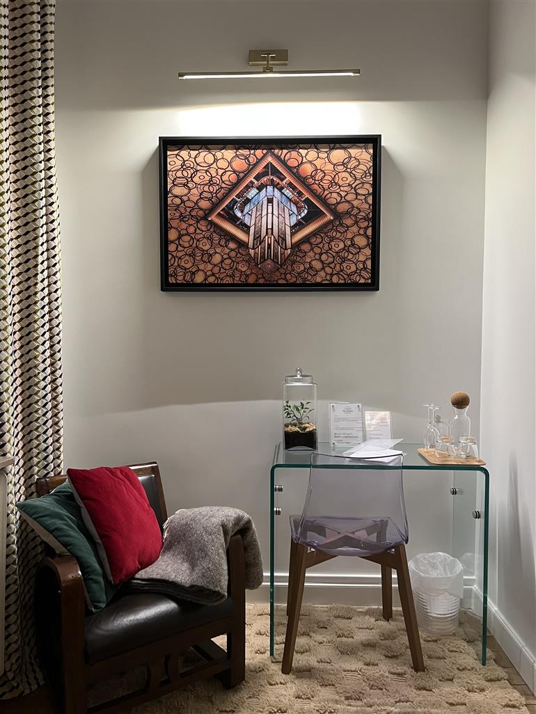 Chambre Art-Déco bureau La Demeure des Sacres Maison d'hôtes Reims