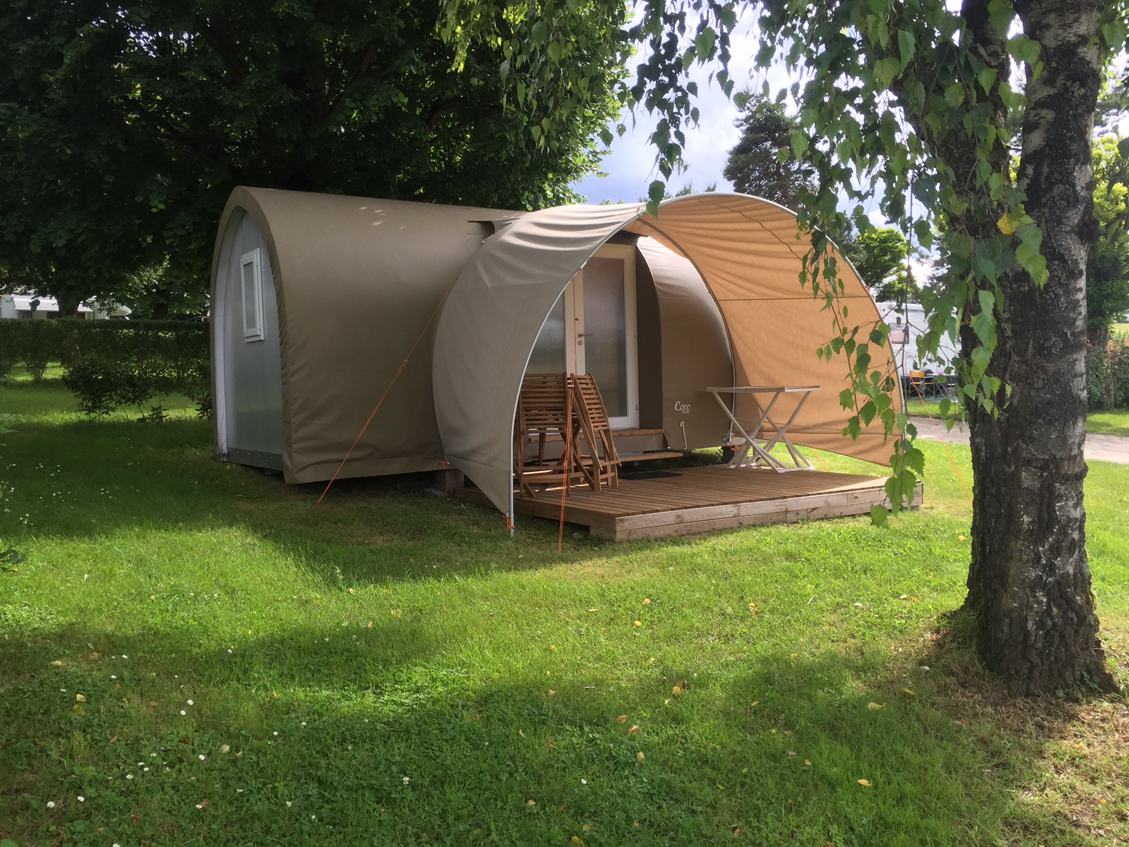 Tente coco au camping Le Montmorency
