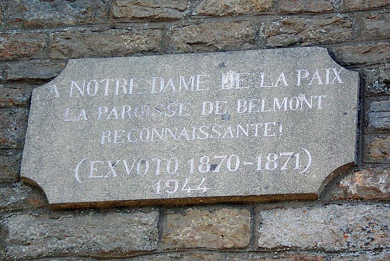 CHAPELLE NOTRE-DAME-DE-LA-PAIX DE BELMONT, Belmont