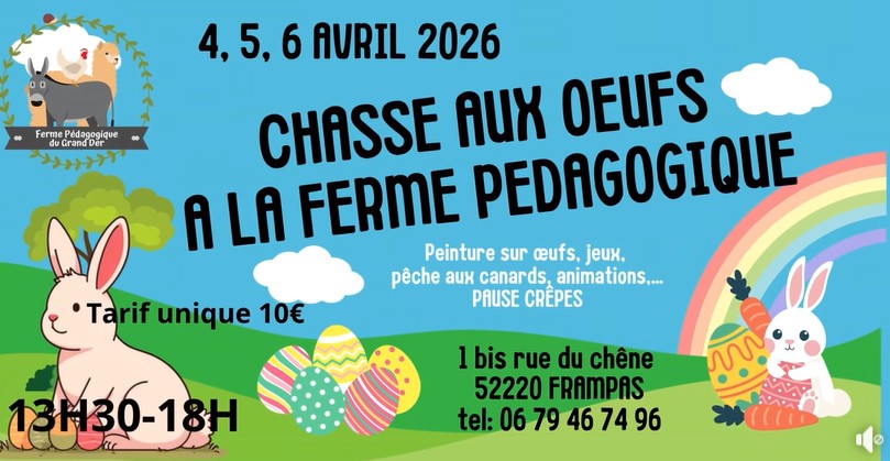Chasse aux oeufs à la Ferme pédagogique du Grand Der