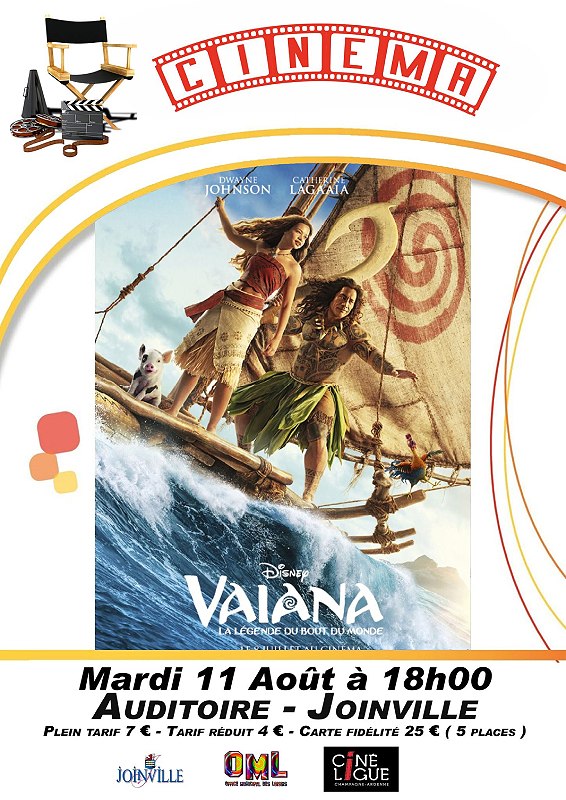 Cinéma à l'auditoire de Joinville : "Vaïana"