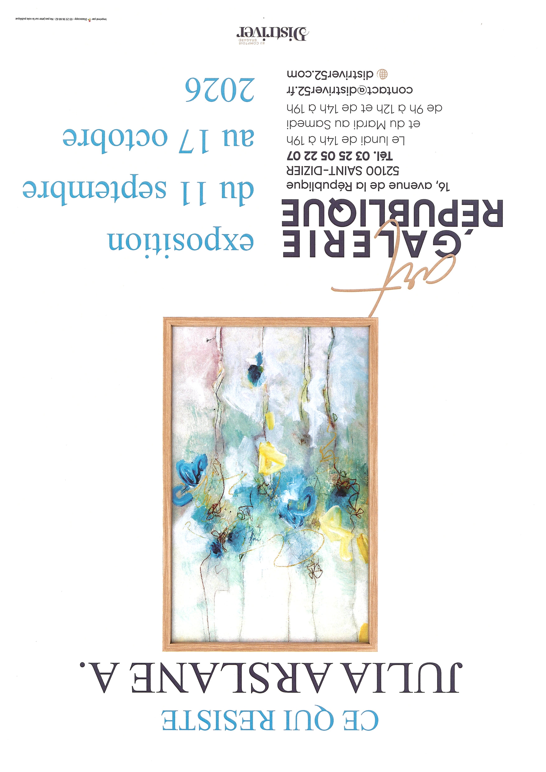 Exposition : CE QUI RÉSISTE — Julia Arslane A.