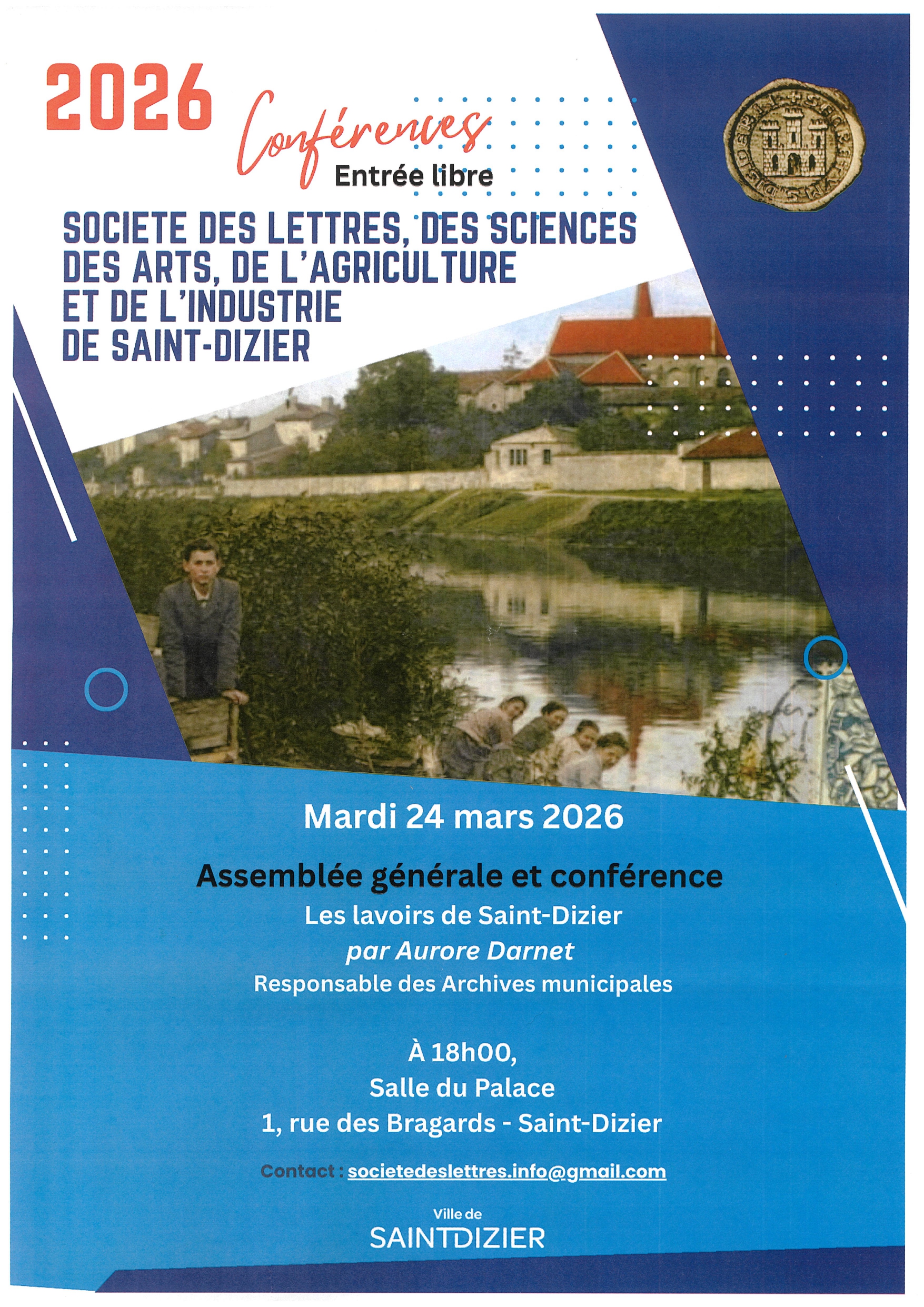 Assemblée générale et conférence : Les lavoirs de Saint-Dizier