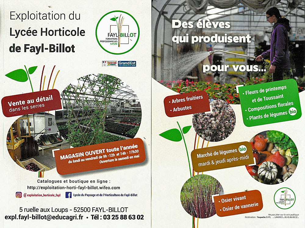 EXPLOITATION - LYCEE DU PAYSAGE ET DE L'HORTICULTURE