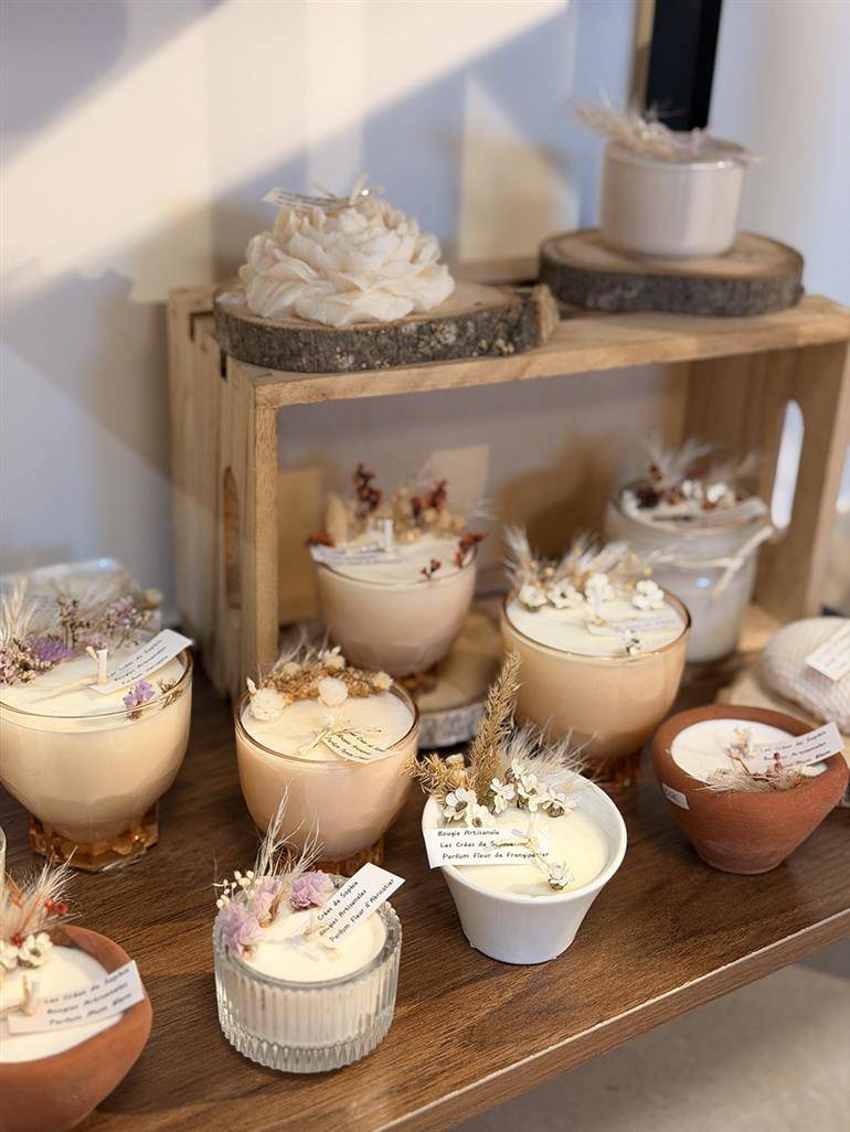 bougies & fleurs séchées