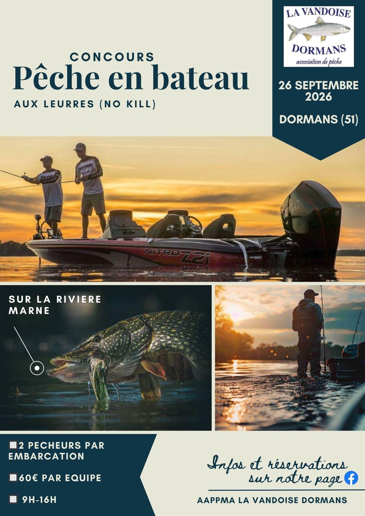 Pêche en bateau - La Vandoise