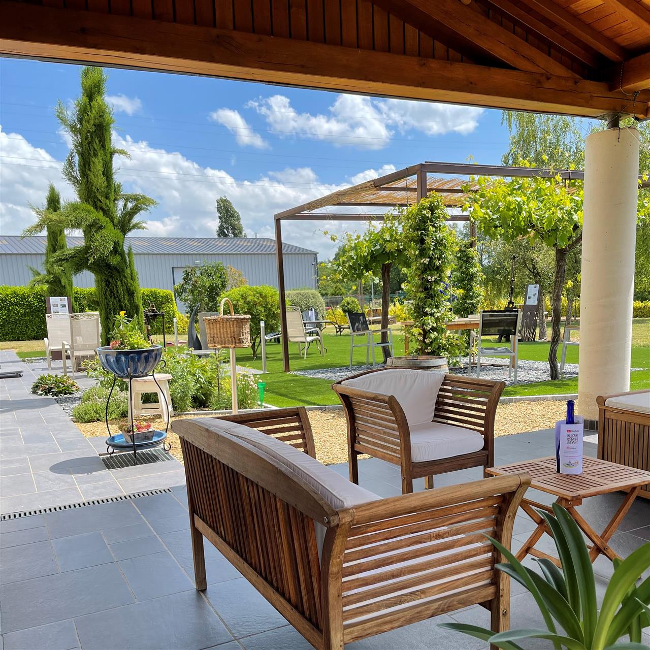 Terrasse couverte Le Jardin d'Isabelle - Champagne Blaise Lourdez