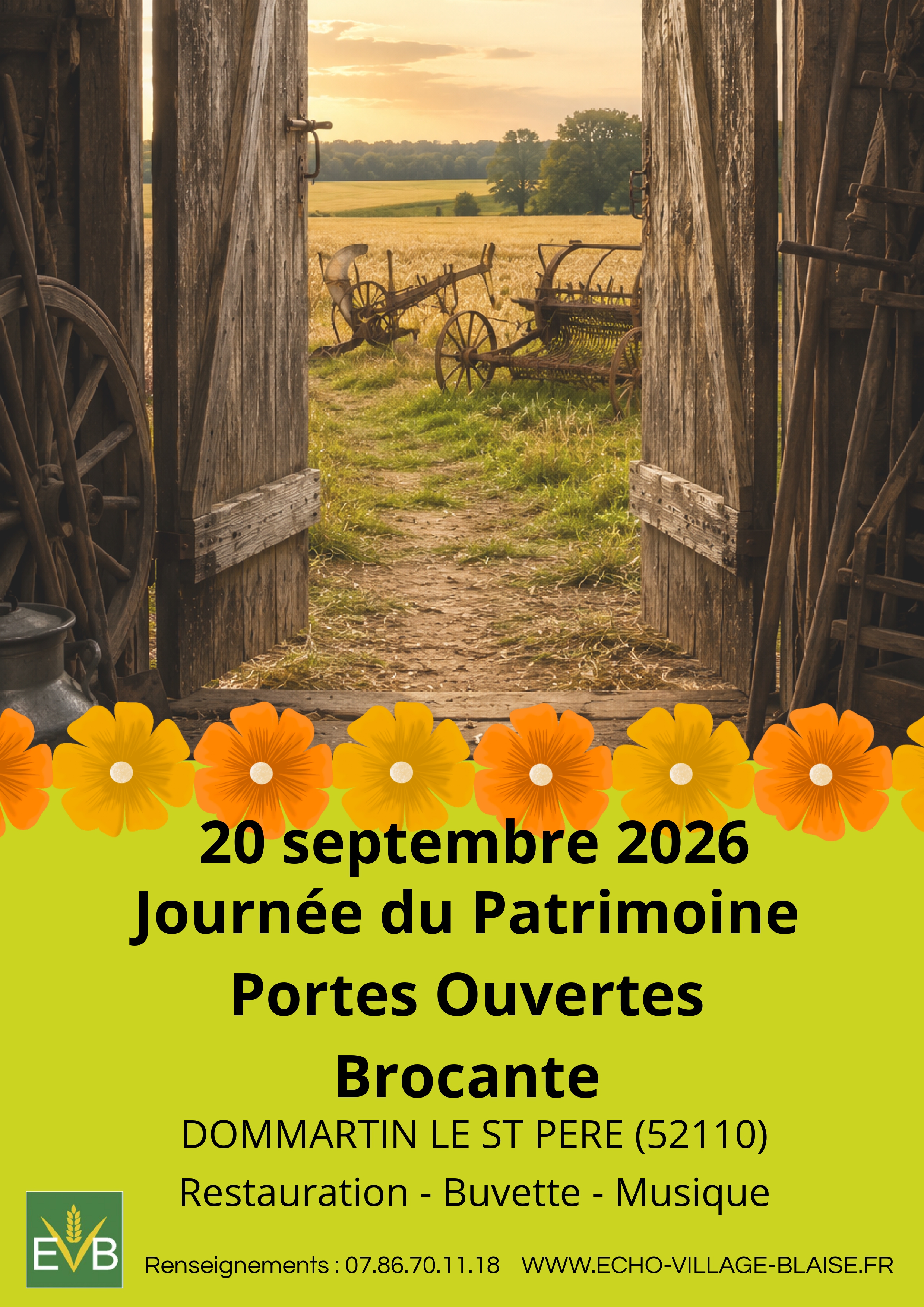 Journées du Patrimoine et Brocante - Dommartin de Saint-Père