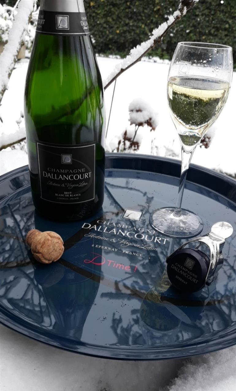 Bouteille de blanc de blancs, champagne DALLANCOURT