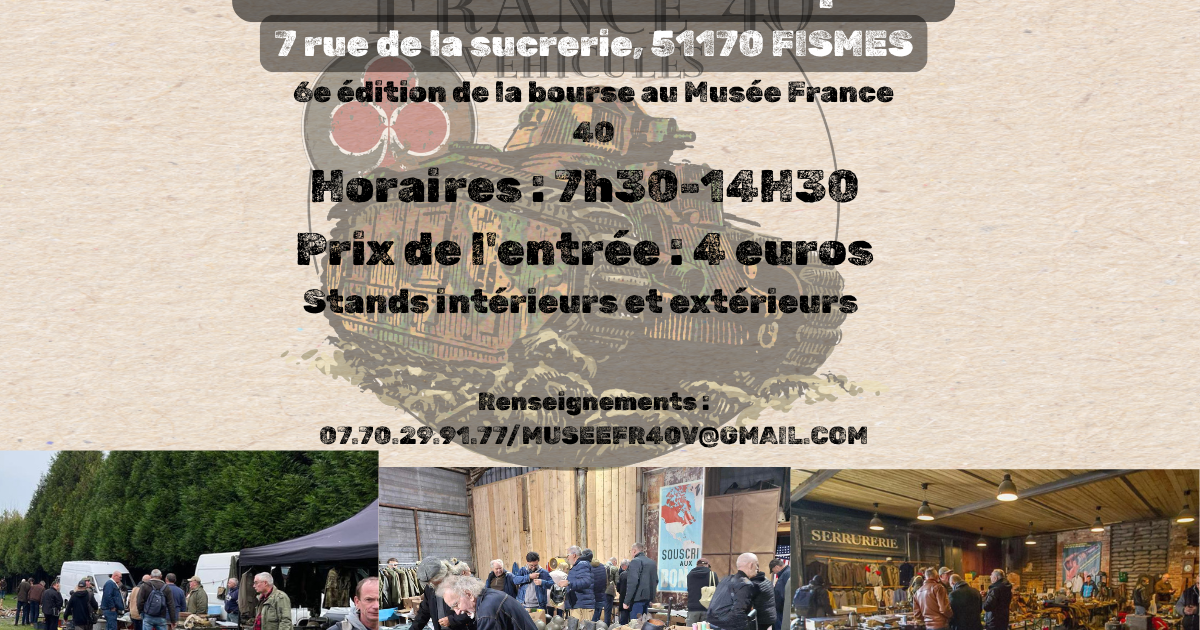 Bourse Militaria - Musée France 40 véhicules