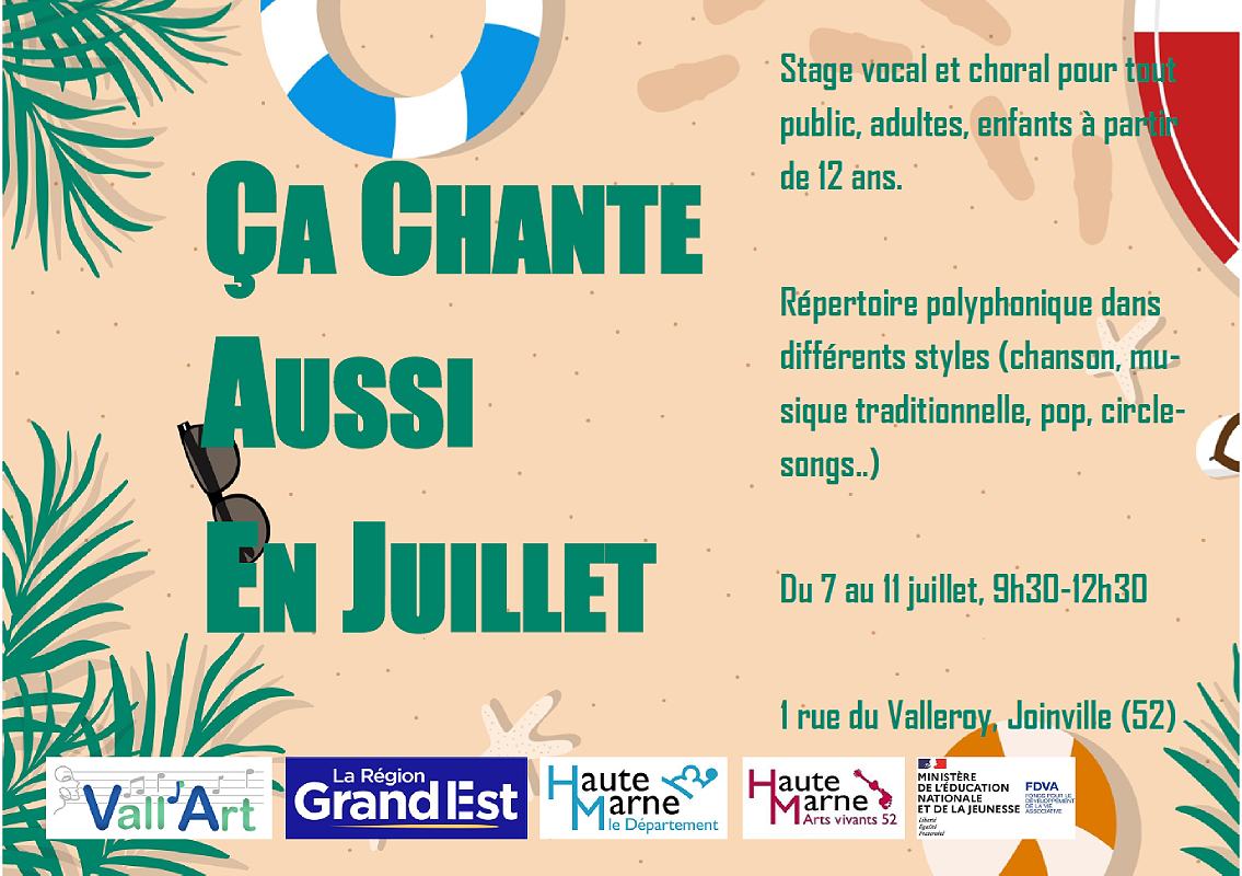 Stage vocal et choral : ça chante en Juillet