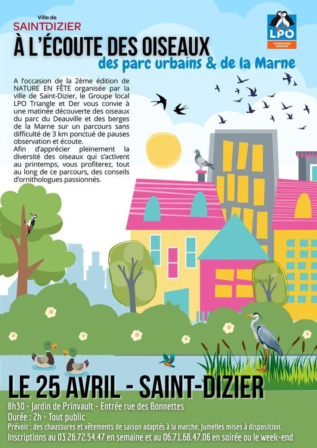 A l'écoute des oiseaux des parcs urbains et des bords de Marne