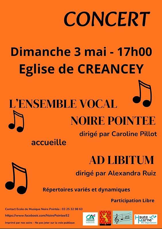 Concert de l'ensemble vocal Noire Pointée — visuel événement